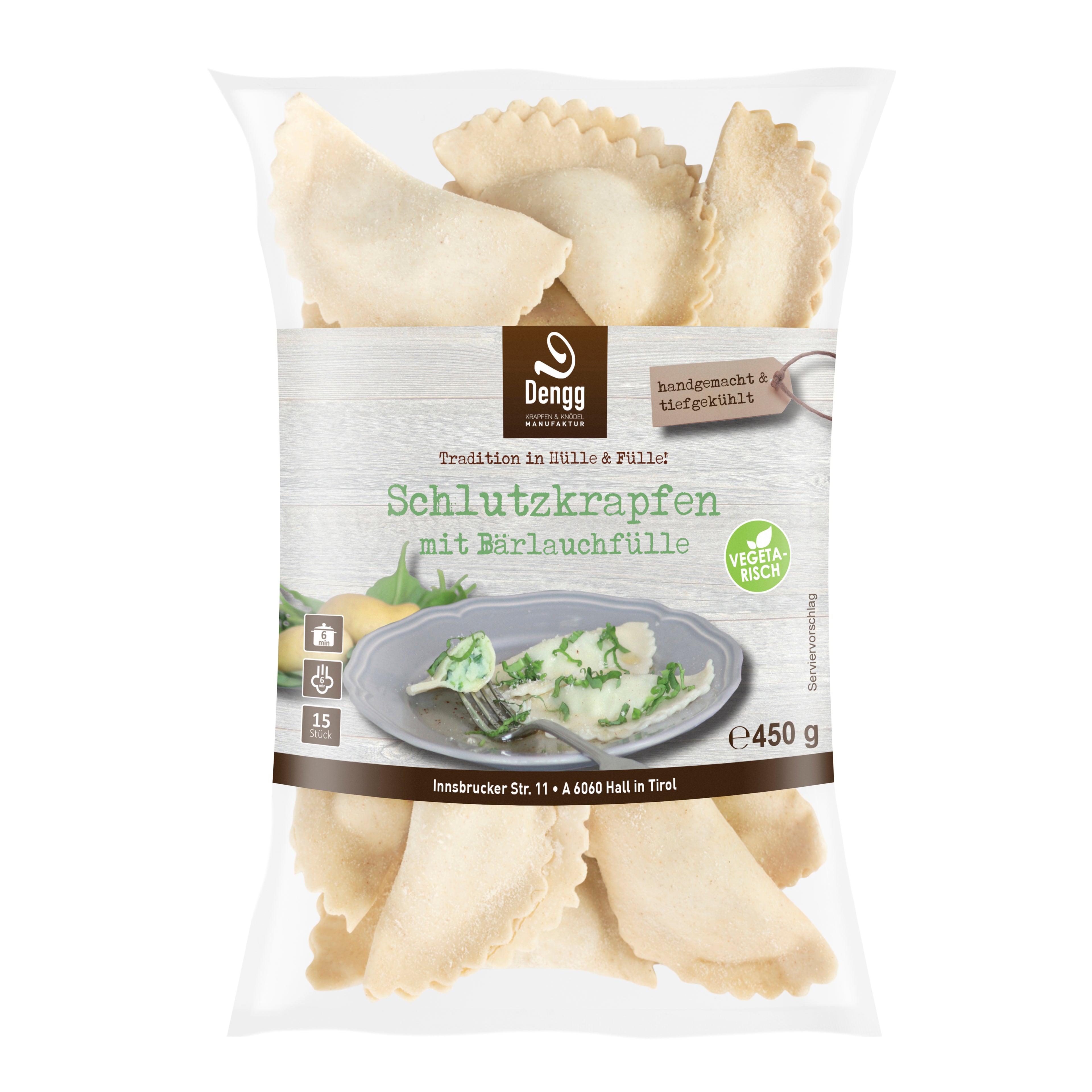 Schlutzkrapfen  mit Bärlauchfülle