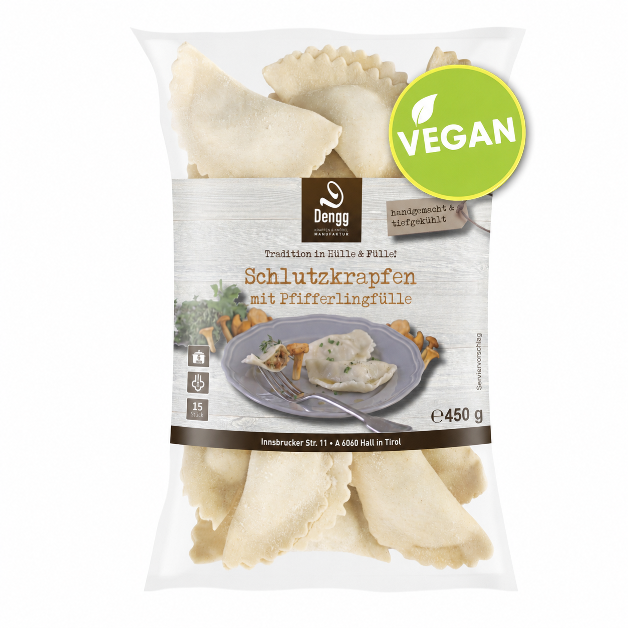 Schlutzkrapfen mit Pfifferlingfülle VEGAN