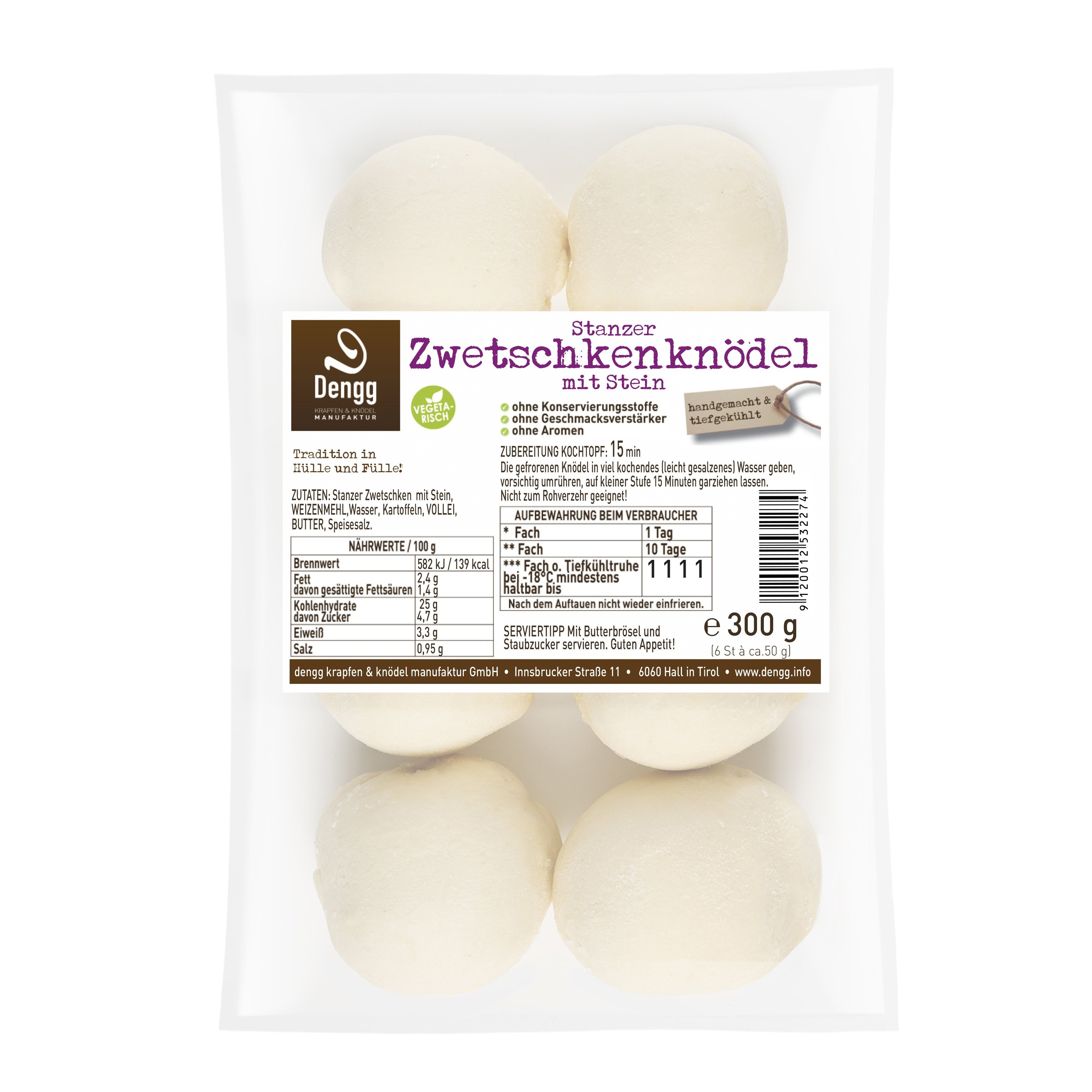 Stanzer Zwetschkenknödel